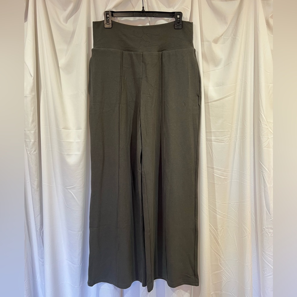 OGL Tummy Warmer Pin Tuck Pants - Large - Medium Gray - NWT - Picture 3 of 9